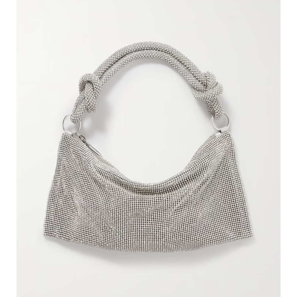 CULT GAIA Hera Nano Knotted Clear Rhinestone Mini Shoulder Bag - Picture 2 of 3
